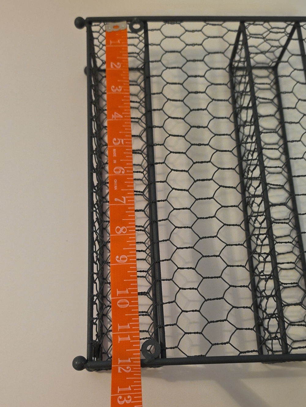 Rustic Two Tier Gray Wire Mesh/Chicken Wire Spice Rack - My Gift Brand - Picture 4 of 6
